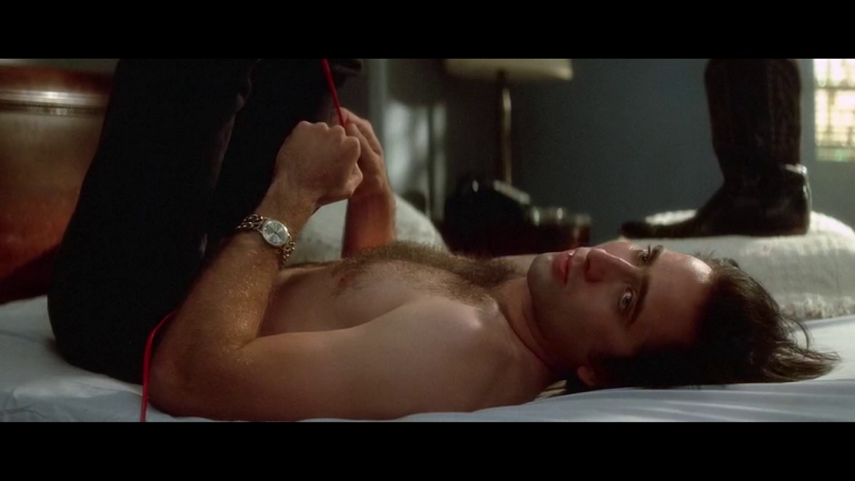 Nicolas Cage Shirtless and Hairy in Wild At Heart.
