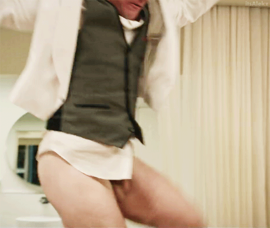 Adam DeVine naked and falling.