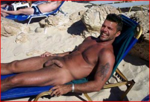 Ricky Martin Nude Sun Bathing