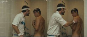 handsome actor Seann William Scott in a shower scene