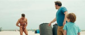 Handsome male actor Zac Efron flashing dick