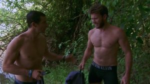 Actor and model Scott Eastwood shirtless